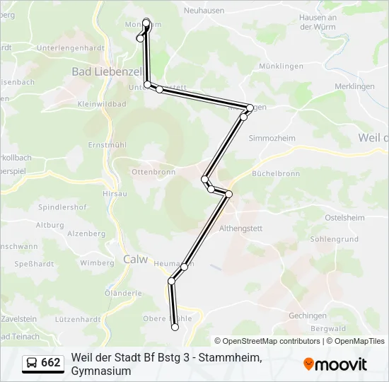 662 Bus Line Map