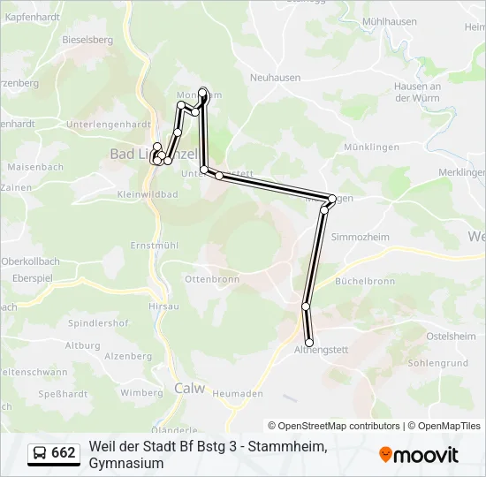 662 Bus Line Map