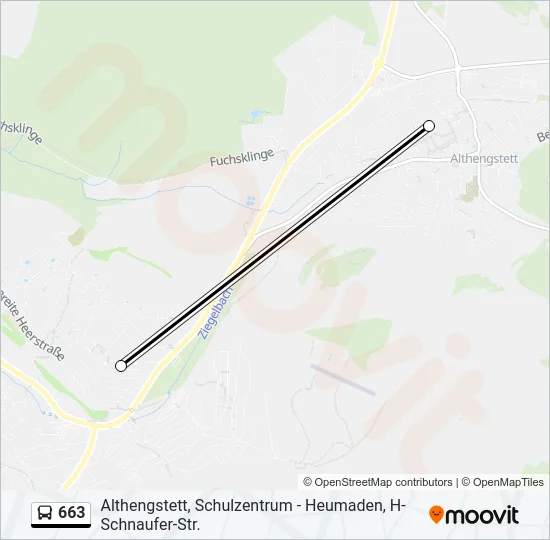 663 Bus Line Map