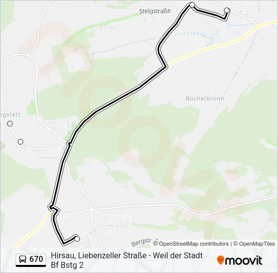 670 Bus Line Map