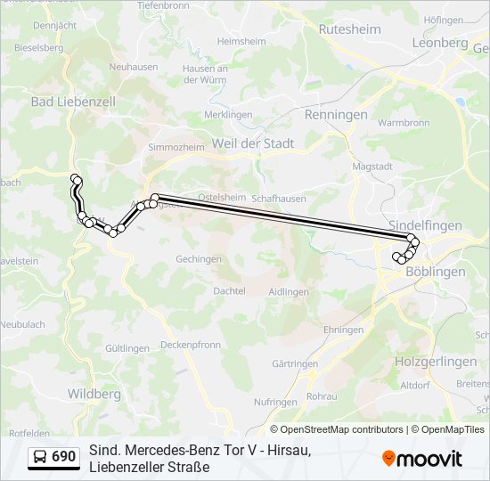 690 bus Line Map