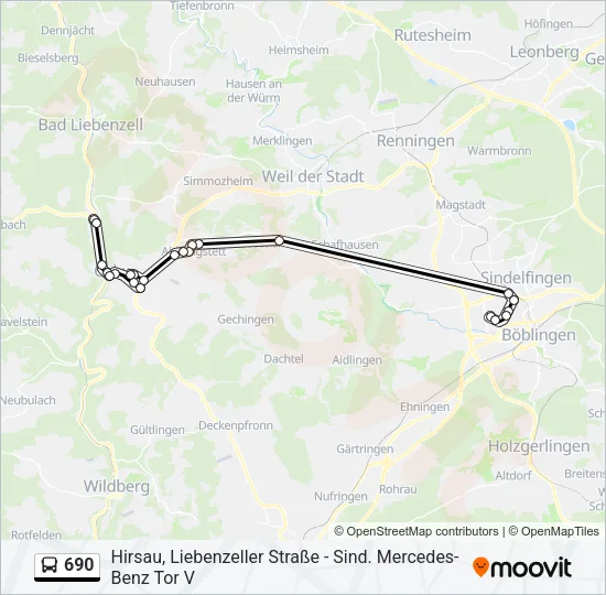 690 Bus Line Map