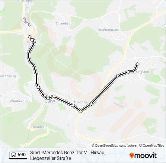 690 bus Line Map