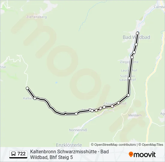 722 Bus Line Map