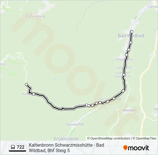 722 Bus Line Map