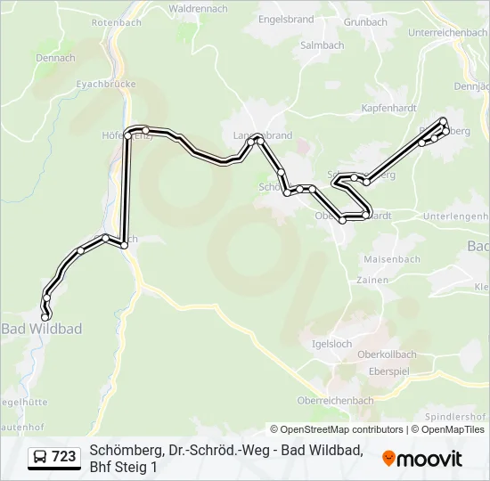 723 Bus Line Map