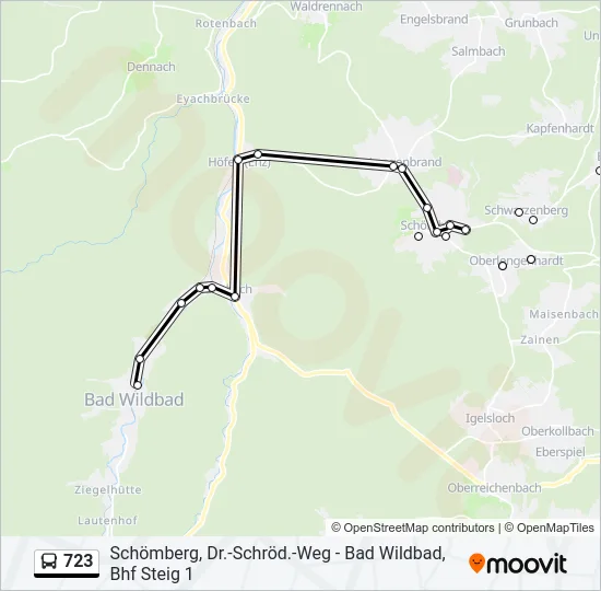 723 Bus Line Map