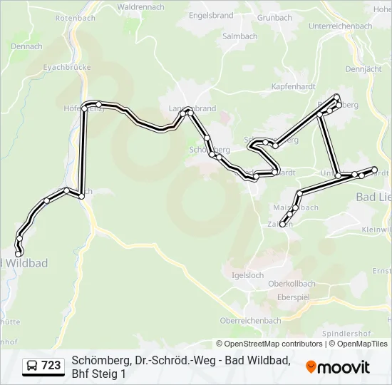723 Bus Line Map
