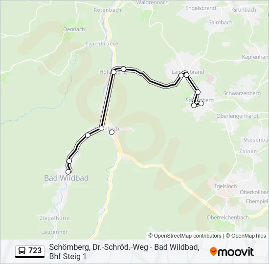 723 Bus Line Map