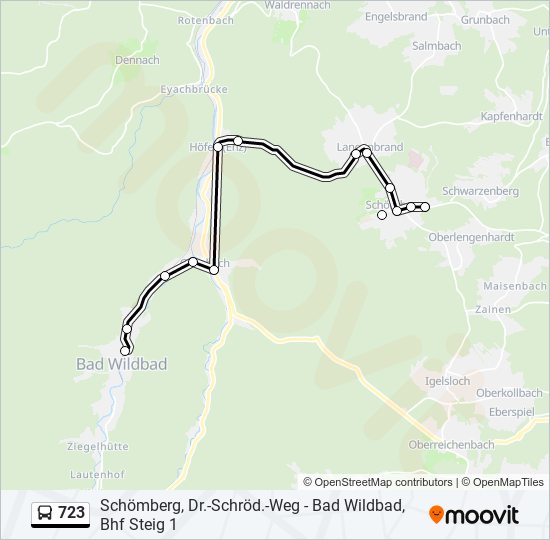 723 bus Line Map