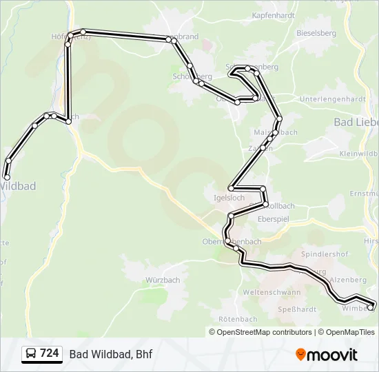 724 Bus Line Map