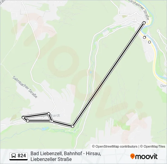 824 Bus Line Map