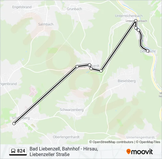 824 Bus Line Map