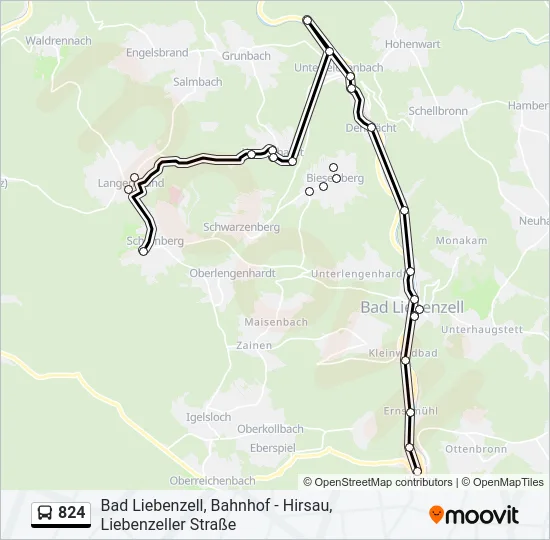 824 Bus Line Map