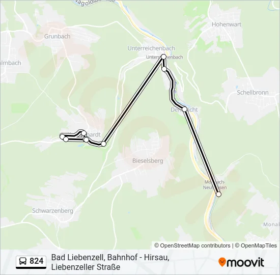 824 Bus Line Map