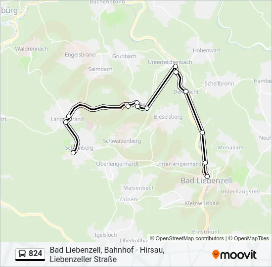 824 Bus Line Map