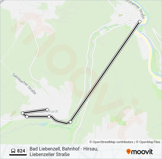824 Bus Line Map