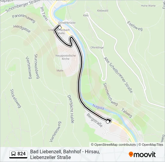 824 Bus Line Map
