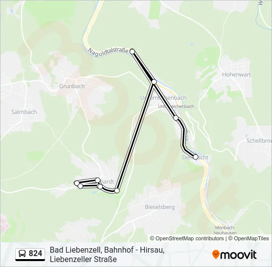 824 Bus Line Map
