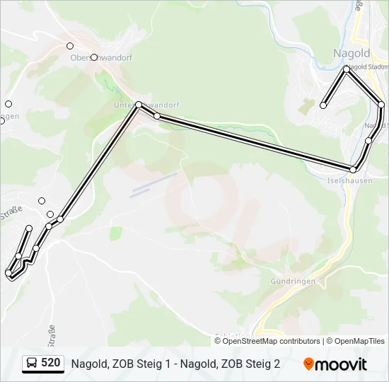 520 Bus Line Map