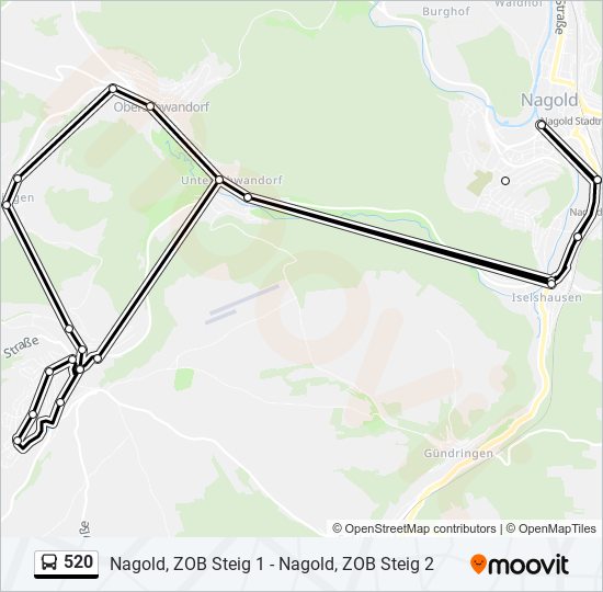 520 bus Line Map