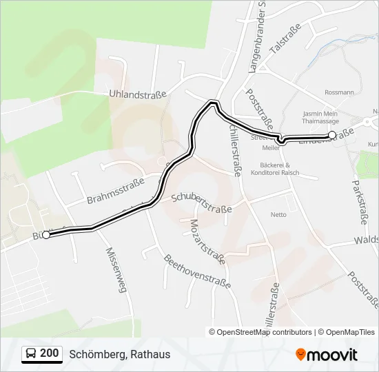 200 Bus Line Map