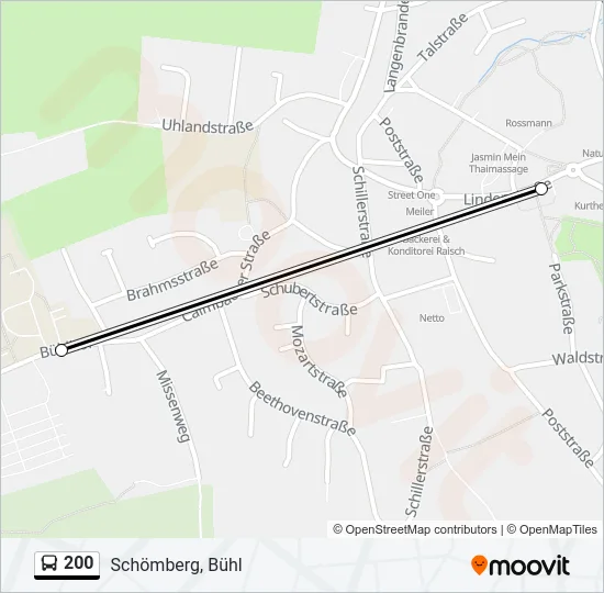 200 Bus Line Map