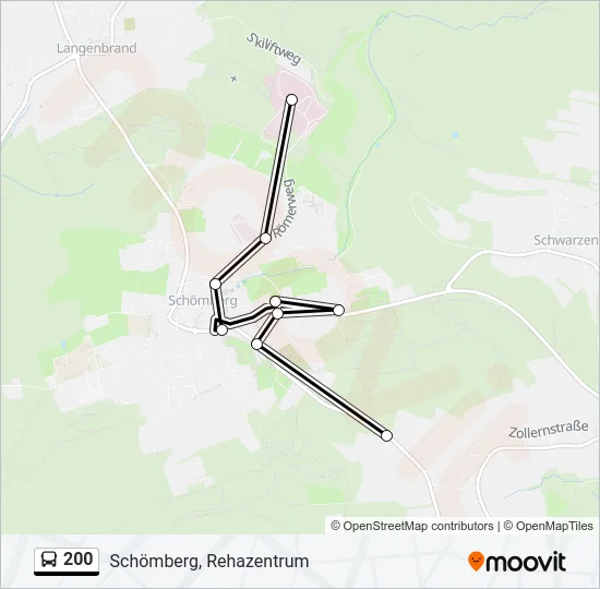 200 Bus Line Map