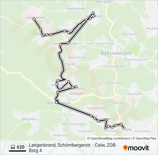 620 Bus Line Map