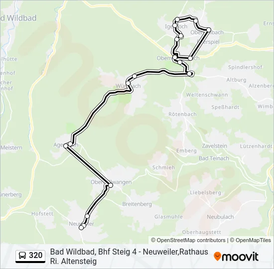 320 Bus Line Map