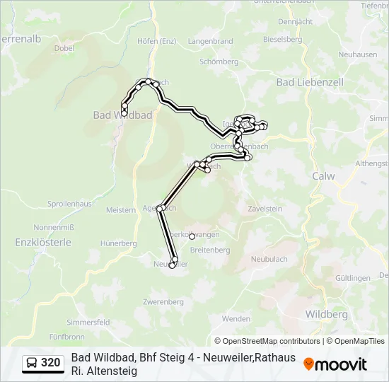 320 Bus Line Map