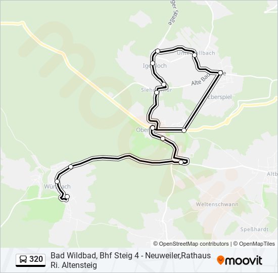 320 bus Line Map