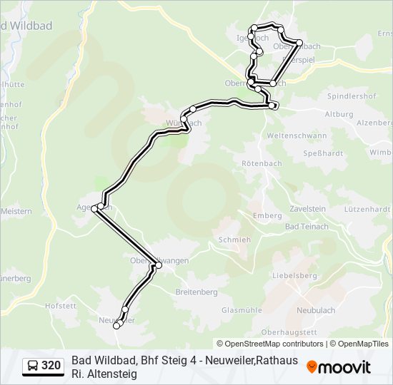 320 bus Line Map