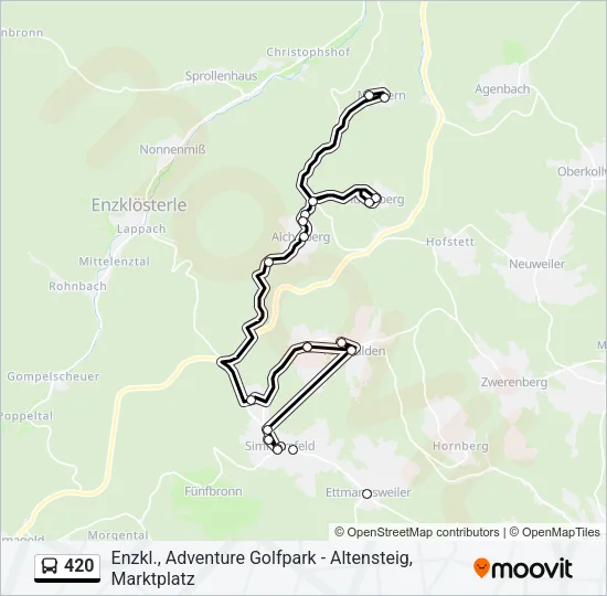 420 Bus Line Map
