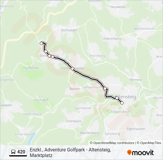420 Bus Line Map