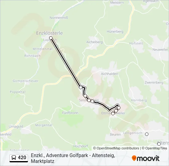 420 Bus Line Map