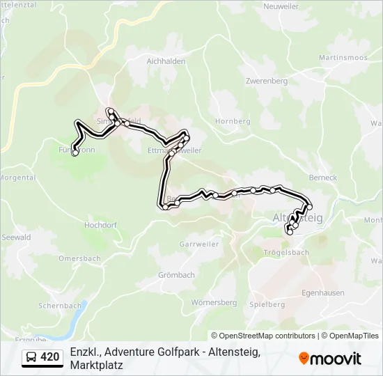 420 Bus Line Map