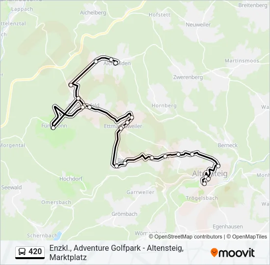 420 Bus Line Map
