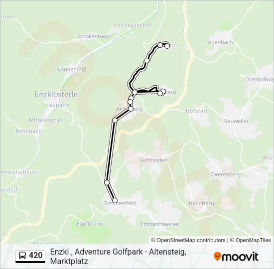 420 Bus Line Map