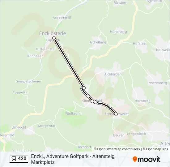 420 Bus Line Map