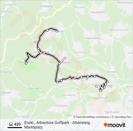 420 Bus Line Map