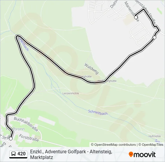 420 Bus Line Map