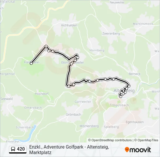 420 Bus Line Map