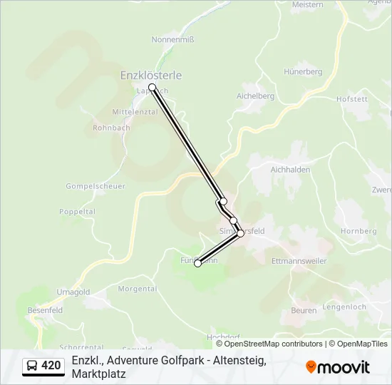 420 Bus Line Map