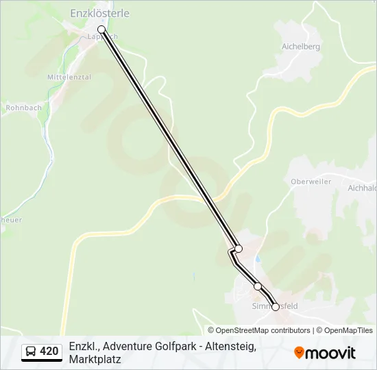 420 Bus Line Map