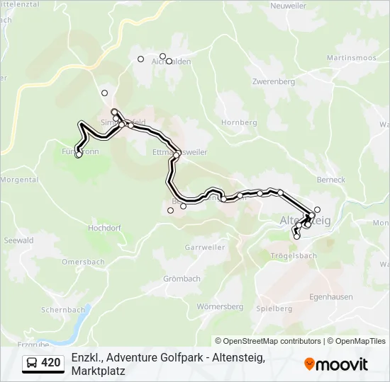 420 Bus Line Map
