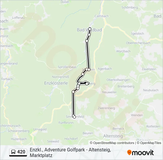 420 Bus Line Map