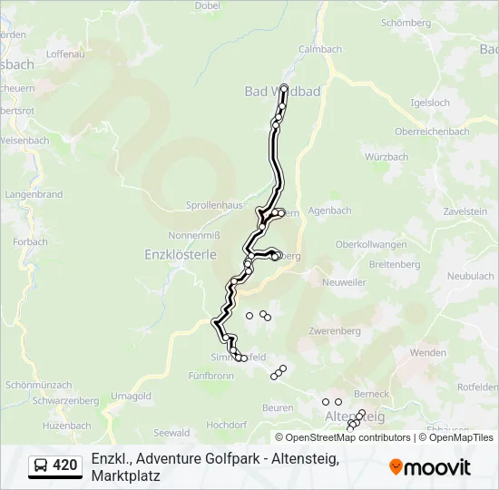 420 Bus Line Map