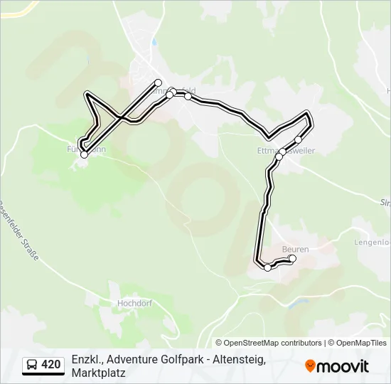 420 Bus Line Map