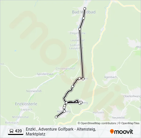 420 Bus Line Map